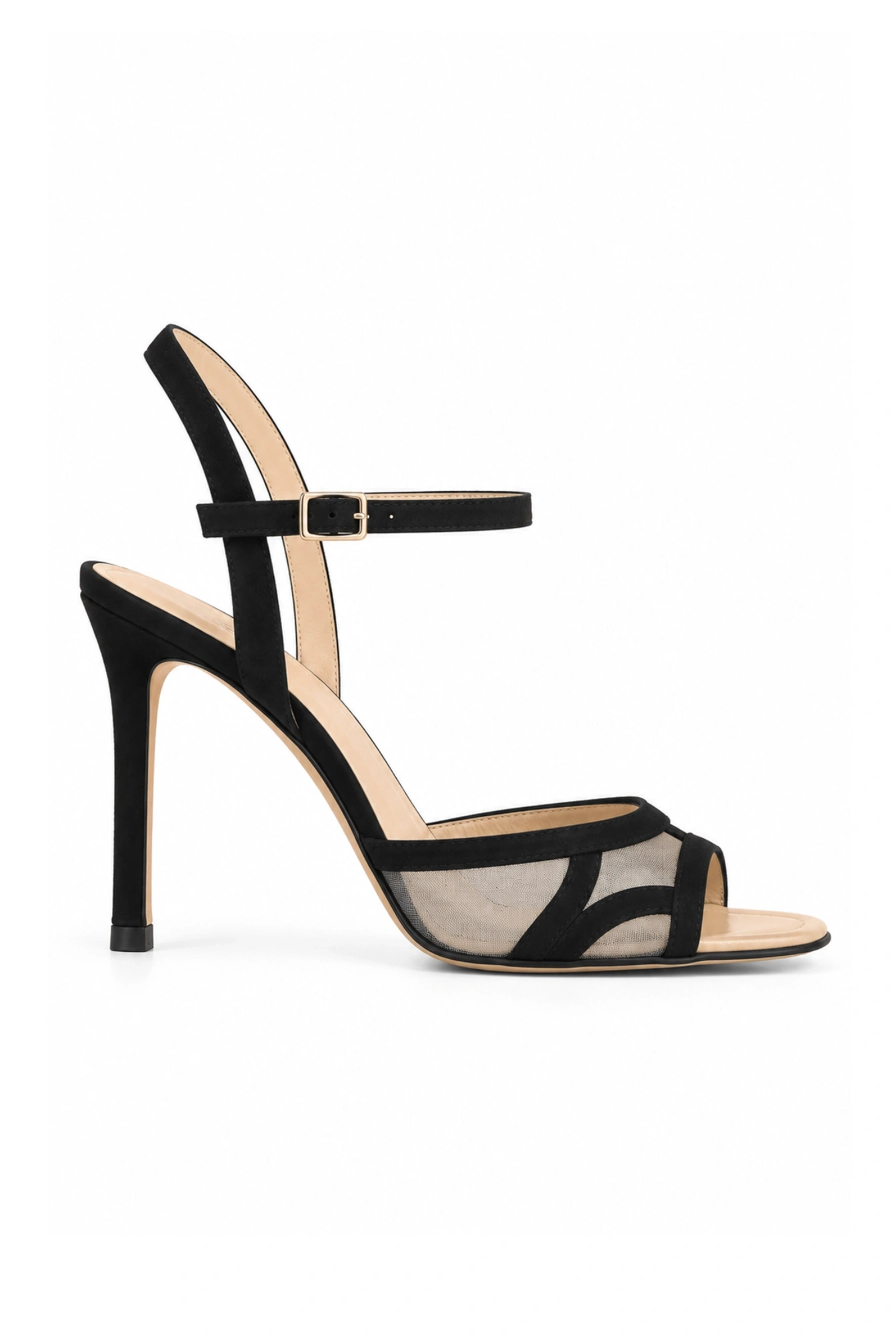 Giulia – sandales noires avec détails en mesh